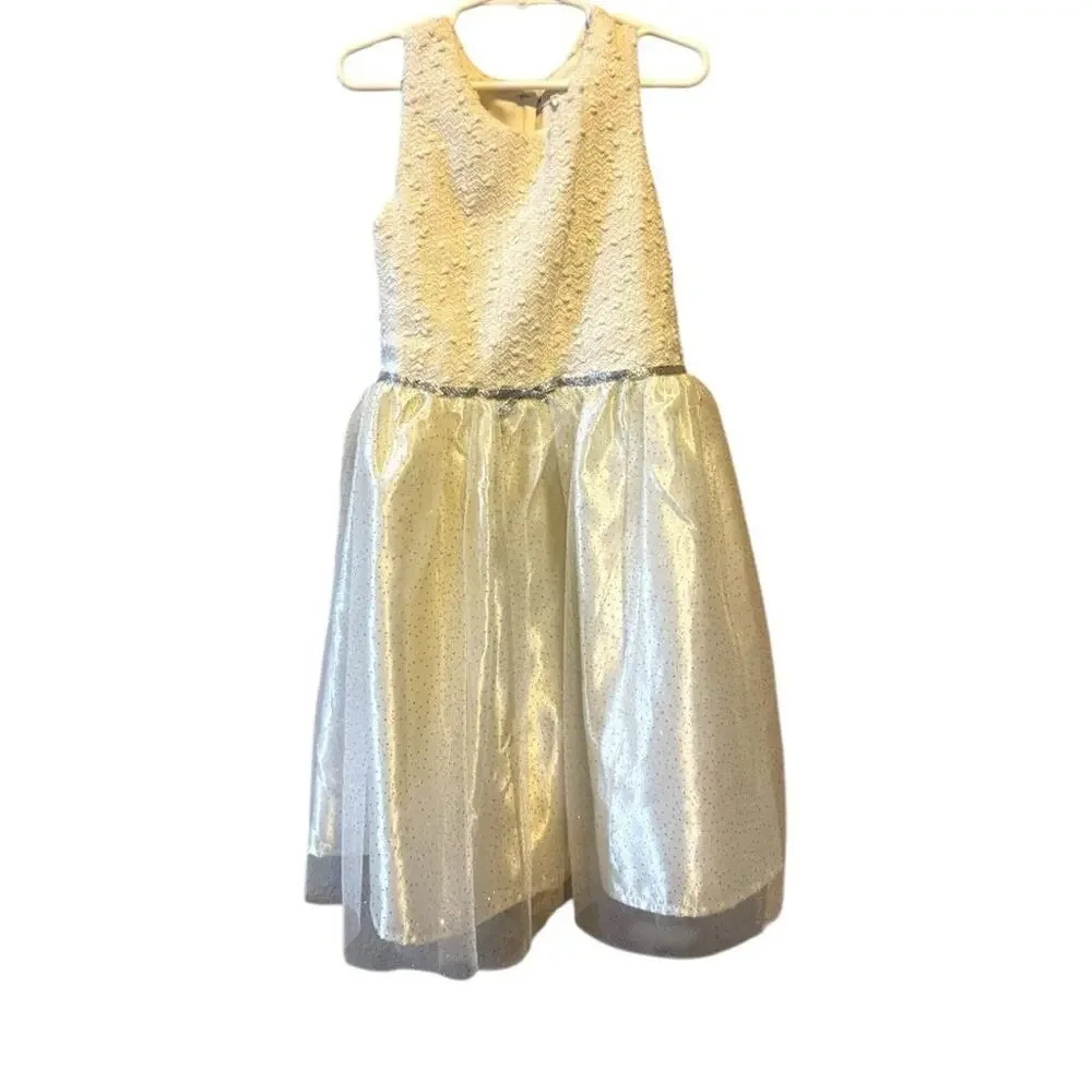 Nanette Kids Dress & Coat Set – Size 7/8 – Ivory Holiday/Party Outfit